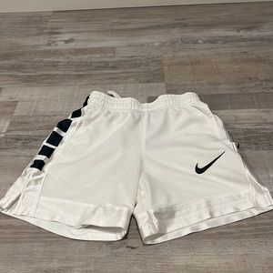 White Nike boys basketball shorts